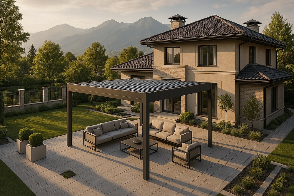установка маркизы для дачи SunFlex в Алматы